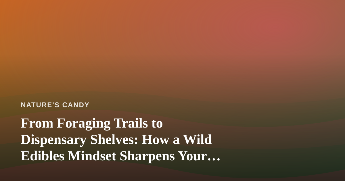 From Foraging Trails to Dispensary Shelves: How a Wild Edibles Mindset Sharpens Your Local Cannabis Shopping