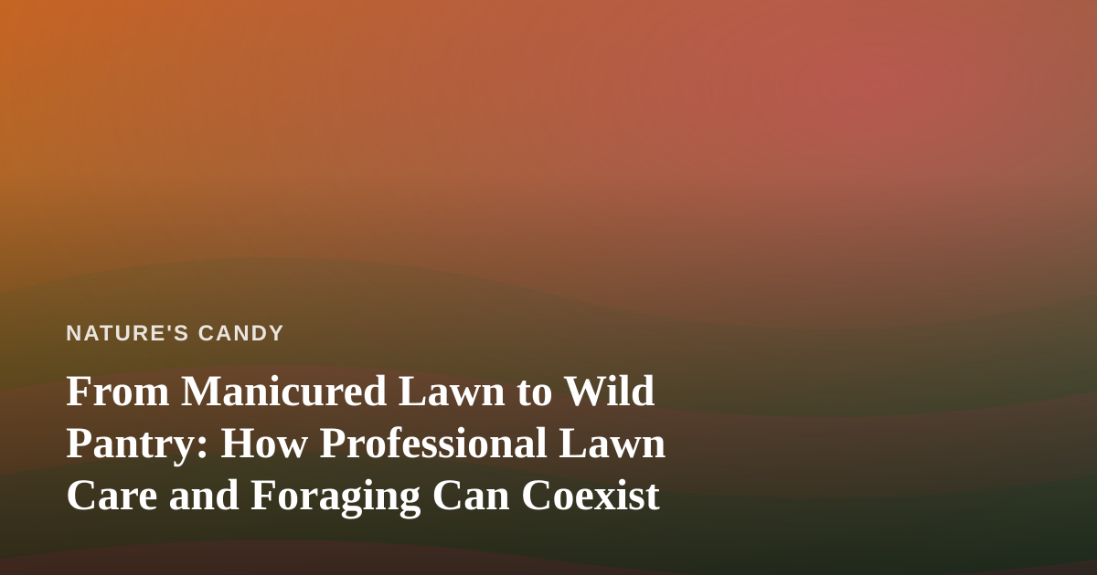 From Manicured Lawn to Wild Pantry: How Professional Lawn Care and Foraging Can Coexist
