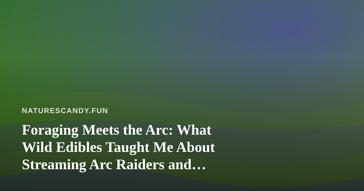 Foraging Meets the Arc: What Wild Edibles Taught Me About Streaming Arc Raiders and Wardogs