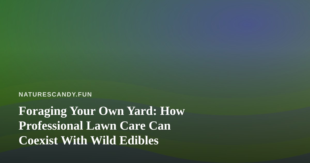 Foraging Your Own Yard: How Professional Lawn Care Can Coexist With Wild Edibles