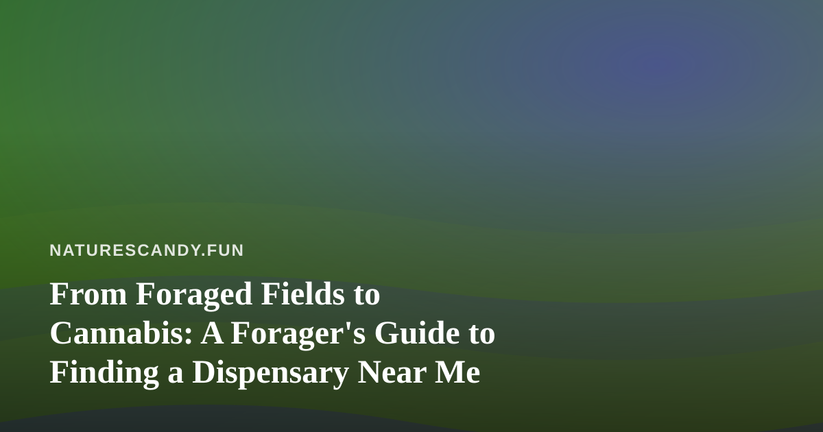 From Foraged Fields to Cannabis: A Forager’s Guide to Finding a Dispensary Near Me