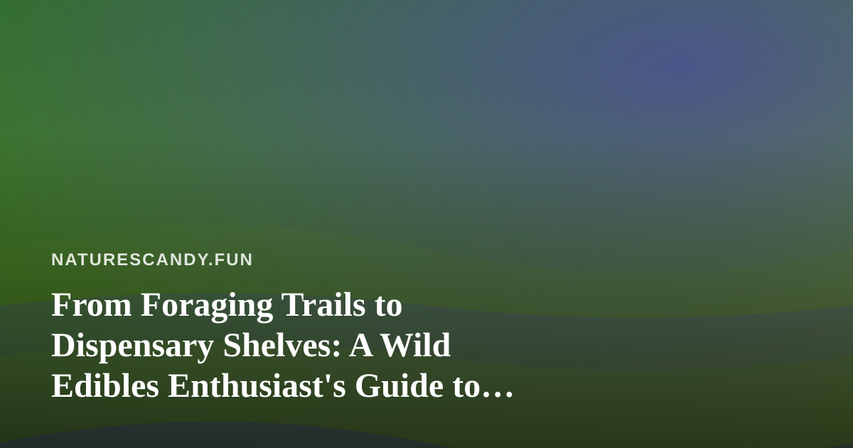 From Foraging Trails to Dispensary Shelves: A Wild Edibles Enthusiast’s Guide to Finding Quality Cannabis Nearby