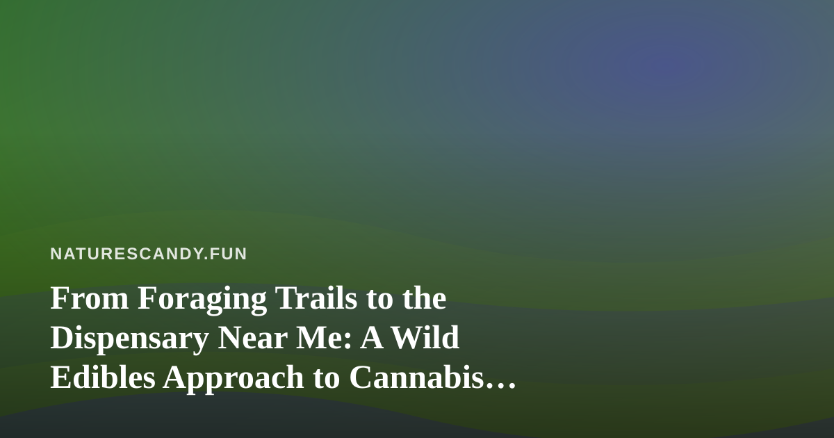 From Foraging Trails to the Dispensary Near Me: A Wild Edibles Approach to Cannabis Sourcing