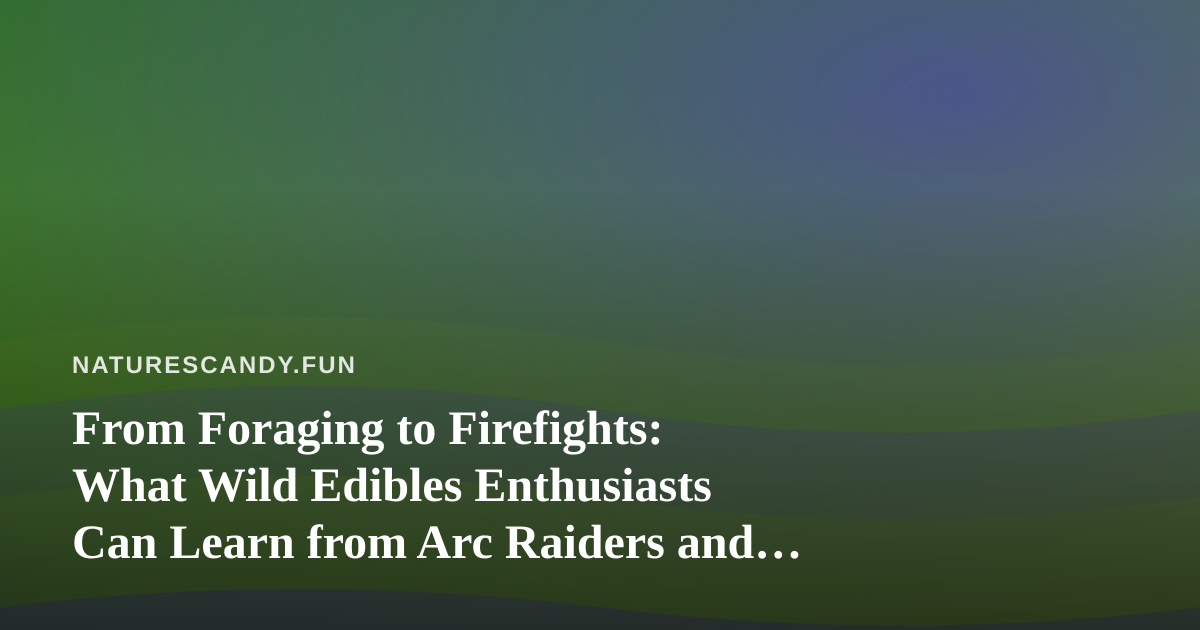 From Foraging to Firefights: What Wild Edibles Enthusiasts Can Learn from Arc Raiders and Wardogs Streamers