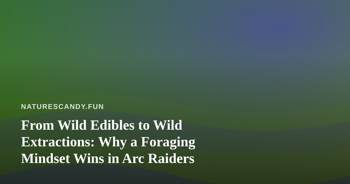 From Wild Edibles to Wild Extractions: Why a Foraging Mindset Wins in Arc Raiders
