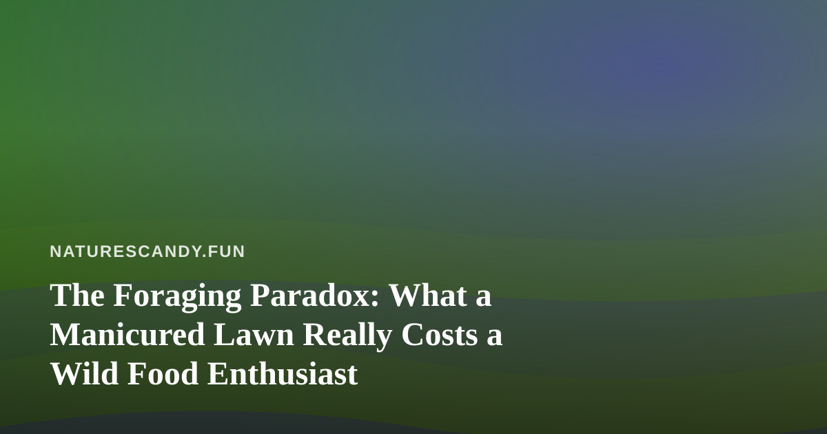 The Foraging Paradox: What a Manicured Lawn Really Costs a Wild Food Enthusiast