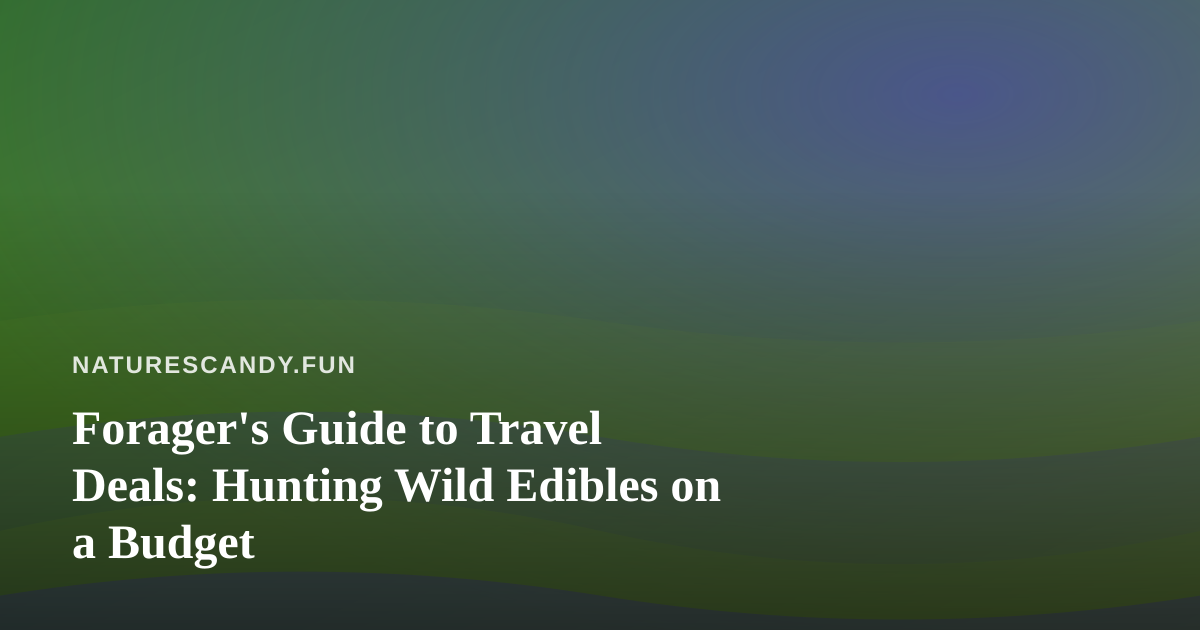 Forager’s Guide to Travel Deals: Hunting Wild Edibles on a Budget