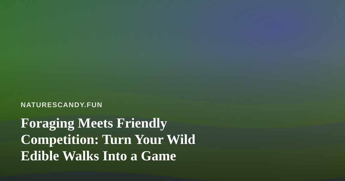Foraging Meets Friendly Competition: Turn Your Wild Edible Walks Into a Game