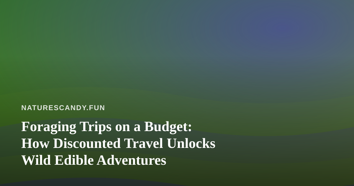 Foraging Trips on a Budget: How Discounted Travel Unlocks Wild Edible Adventures