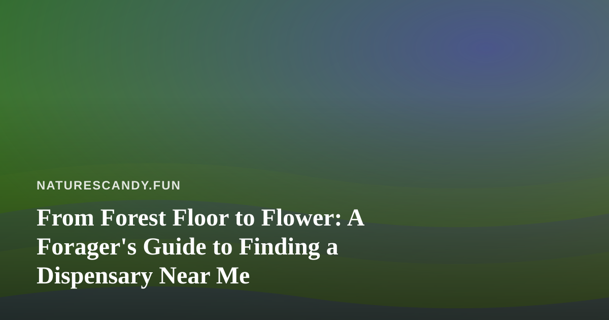 From Forest Floor to Flower: A Forager’s Guide to Finding a Dispensary Near Me