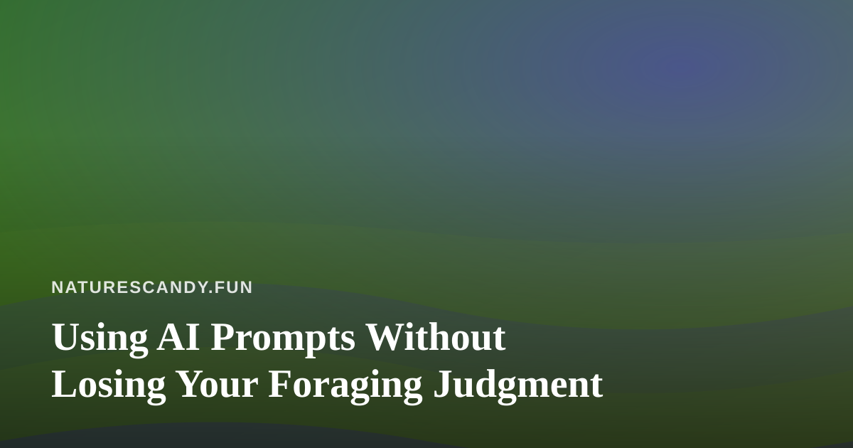 Using AI Prompts Without Losing Your Foraging Judgment