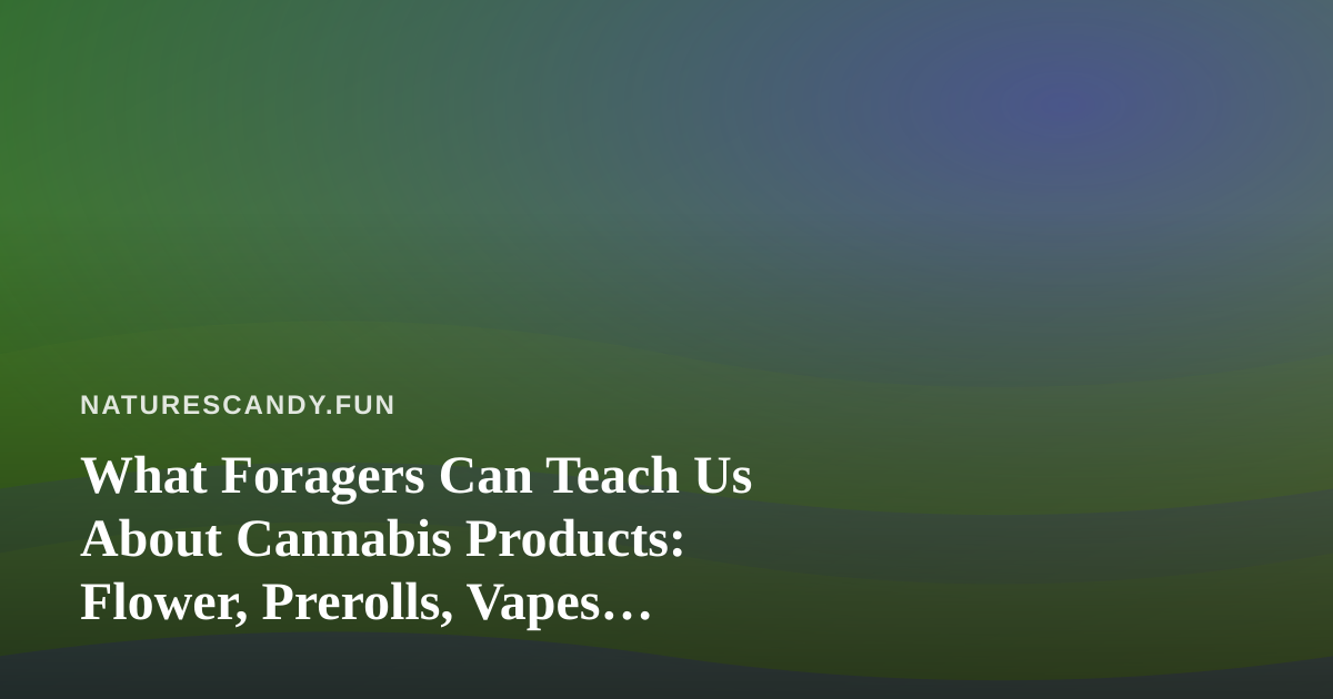 What Foragers Can Teach Us About Cannabis Products: Flower, Prerolls, Vapes, Concentrates, and Edibles